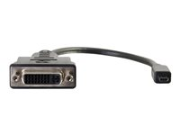 C2G HDMI Micro to DVI Adapter Converter Dongle - Adaptateur vidéo - liaison simple - DVI-D femelle pour 19 pin micro HDMI Type D mâle - 20.3 cm - double blindage - noir 80511