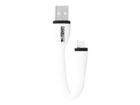 Urban Factory Cable Flexee USB to Lightning MFI certified - White. Compact silicone cable (15cm), ultra flexible & resistant - Câble Lightning - USB (M) pour Lightning (M) - 15.2 cm - blanc - pour Apple iPad/iPhone/iPod (Lightning) MCL02UF