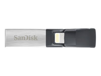SanDisk iXpand - Clé USB - 128 Go - USB 3.0 / Lightning SDIX30C-128G-GN6NE