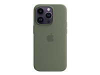 Apple - Coque de protection pour téléphone portable - compatibilité avec MagSafe - silicone - olive - pour iPhone 14 Pro MQUH3ZM/A