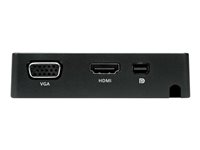 Targus Travel Dock - Station d'accueil - USB-C / Thunderbolt 3 - VGA, HDMI, Mini DP - GigE - Europe DOCK412EUZ