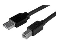 StarTech.com Câble USB Actif A vers B 15 m - Cable Imprimante USB A-B - M/M - 1x USB A Mâle, 1x USB B Mâle - Noir - 15 mètres - Câble USB - USB type B (M) pour USB (M) - USB 2.0 - 15 m - actif - noir - pour P/N: ICUSB232D USB2HAB50AC