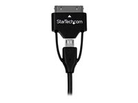 StarTech.com Câble USB vers Micro USB et Connecteur Samsung Galaxy Tab™ 30 broches - Mâle / Mâle 65 cm - Kit de câble de charge/données - 65 cm - double blindage - noir - pour P/N: ST7C51224, ST7C51224EU, ST7CU35122 USB2UBSDC