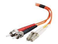 C2G LC-ST 50/125 OM2 Duplex Multimode PVC Fiber Optic Cable (LSZH) - Câble réseau - ST multi-mode (M) pour LC multi-mode (M) - 15 m - fibre optique - duplex - 50 / 125 microns - OM2 - sans halogène - orange 85498