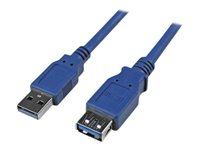 StarTech.com Câble d'extension SuperSpeed USB 3.0 de 1,8 m - Rallonge / Prolongateur USB A vers A - Répéteur USB 3.0 - M/F - Bleu - Rallonge de câble USB - USB type A (M) pour USB type A (F) - USB 3.0 - 1.8 m - pour P/N: 2SD4FCRU3, CFASTRWU3, HB20A4AME, HB20A7AME, MSDREADU3CA, S355BU33ERM, USB3SAA3MBK USB3SEXTAA6