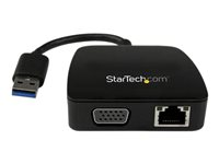 StarTech.com Mini station d'accueil / Mini-Dock USB 3.0 universelle PC portable avec VGA - Adaptateur NIC USB 3.0 vers Gigabit Ethernet - Station d'accueil - USB - VGA - GigE USB31GEVG