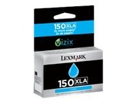 Lexmark Cartridge No. 150XLA - À rendement élevé - cyan - originale - cartouche d'encre LCCP - pour Lexmark Pro715, Pro915, S315, S415, S515 14N1642