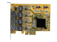 StarTech.com Carte réseau PCI Express à 4 ports Gigabit Ethernet avec chipset Realtek RTL8111G - Adaptateur NIC PCIe GbE - Adaptateur réseau - PCIe - Gigabit Ethernet x 4 - jaune ST1000SPEX43