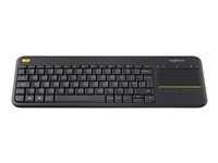 Logitech Wireless Touch Keyboard K400 Plus - Clavier - sans fil - 2.4 GHz - QWERTY - International US - noir 920-007145