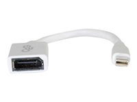 C2G 15cm Mini DisplayPort to DisplayPort Adapter Converter 4K UHD - Mini DP Male to DP Female - White - Câble DisplayPort - Mini DisplayPort (M) pour DisplayPort (F) - 15 cm - blanc 84304