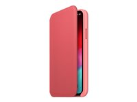 Apple Folio - Protection à rabat pour téléphone portable - cuir - rose pivoine - pour iPhone XS MRX12ZM/A