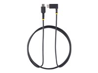 StarTech.com 6ft (2m) USB C Charging Cable Right Angle, 60W PD 3A, Heavy Duty Fast Charge USB-C Cable, USB 2.0 Type-C, Durable and Rugged Aramid Fiber, S20/iPad/Pixel - High Quality USB Charging Cord (R2CCR-2M-USB-CABLE) - Câble USB - 24 pin USB-C (M) droit pour 24 pin USB-C (M) angle droit - USB 2.0 - 3 A - 2 m - USB Power Delivery (60W) - noir R2CCR-2M-USB-CABLE