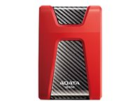 ADATA DashDrive Durable HD650 - Disque dur - 2 To - externe (portable) - 2.5" - USB 3.1 - AES 256 bits - rouge AHD650-2TU31-CRD