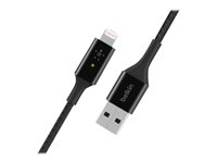 Belkin BOOST CHARGE Smart - Câble Lightning - USB mâle pour Lightning mâle - 1.2 m - noir - pour Apple iPad/iPhone/iPod (Lightning) CAA007BT04BK
