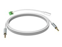 VISION Techconnect - Câble audio - jack mini mâle pour jack mini mâle - 15 m - double blindage - blanc TC 15M3.5MMP