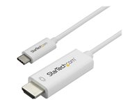 StarTech.com Câble adaptateur USB-C vers HDMI 4K 60 Hz de 2 m - Câble USB Type-C vers HDMI en blanc - Adaptateur vidéo externe - VL100 - USB-C - HDMI - blanc - pour P/N: TB4CDOCK CDP2HD2MWNL