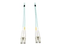 Tripp Lite 10Gb Duplex Multimode 50/125 OM3 LSZH Fiber Cable LC/LC 20 Inches - Cordon de raccordement - LC multi-mode (M) pour LC multi-mode (M) - 0.5 m - fibre optique - duplex - 50 / 125 microns - OM3 - sans halogène - turquoise N820-20N