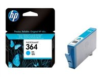 HP 364 - Cyan - originale - cartouche d'encre - pour Deskjet 35XX; Photosmart 55XX, 55XX B111, 65XX, 65XX B211, 7510 C311, 7520, eStation C510 CB318EE#BA1