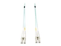 Tripp Lite 1M 10Gb Duplex Multimode 50/125 OM3 LSZH Fiber Patch Cable LC/LC Aqua 1 Meter - Cordon de raccordement - LC multi-mode (M) pour LC multi-mode (M) - 1 m - fibre optique - duplex - 50 / 125 microns - OM3 - sans halogène - turquoise N820-01M