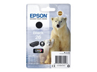 Epson 26 - 6.2 ml - noir - original - cartouche d'encre - pour Expression Premium XP-510, 520, 600, 605, 610, 615, 620, 625, 700, 710, 720, 800, 810, 820 C13T26014012