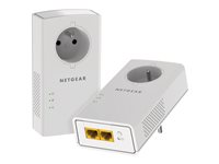 NETGEAR Powerline 2000 + Extra Outlet - - adaptateur CPL - - 1GbE, HomePlug AV (HPAV) 2.0 - Branchement mural (pack de 2) PLP2000-100FRS