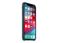 Apple - Coque de protection pour téléphone portable - cuir - bleu nuit - pour iPhone XS MRWN2ZM/A