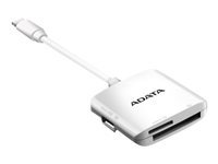 ADATA AI910 Lightning Card Reader Plus - Three-Way Share - Lecteur de carte (SDHC, microSDHC, SDXC, microSDXC) - Lightning/USB 2.0 ALRAI910CWH