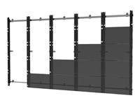 Peerless-AV SEAMLESS Kitted Series - Kit de montage (jeu d'équerres) - modulaire - pour mur vidéo 5x5 LED - cadre en aluminium - noir et argent - montable sur mur DS-LEDIWP-5X5