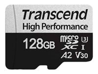 Transcend High Performance 330S - Carte mémoire flash - 128 Go - A2 / Video Class V30 / UHS-I U3 - microSDXC UHS-I TS128GUSD330S