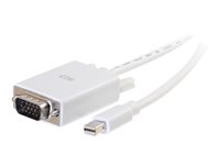 C2G 3ft Mini DisplayPort Male to VGA Male Active Adapter Cable - White - Convertisseur vidéo - Mini DisplayPort - VGA - blanc 84679