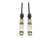 Tripp Lite 1M SFP+ 10Gbase-CU Twinax Passive Copper Cable SFP-H10GB-CU1M Compatible Black 3ft 3' - Câble à attache directe - SFP+ (M) pour SFP+ (M) - 1 m - twinaxial - noir N280-01M-BK
