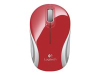 Logitech M187 - Souris - optique - 3 boutons - sans fil - 2.4 GHz - récepteur sans fil USB - rouge 910-002732