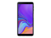 Samsung Galaxy A7 (2018) - 4G smartphone - double SIM - RAM 4 Go / Mémoire interne 64 Go - microSD slot - écran OEL - 6" - 2220 x 1080 pixels - 3 x caméras arrière 24 MP, 8 MP, 5 MP - front camera 24 MP - noir SM-A750FZKUXEF