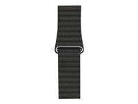 Apple 42mm Leather Loop - Bracelet de montre - taille moyenne - gris charbon - pour Watch (42 mm) MQV62ZM/A