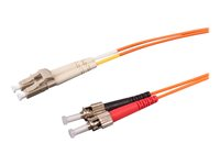 Uniformatic - Câble réseau - ST/UPC multimode (M) pour LC/UPC multimode (M) - 5 m - fibre optique - 50 / 125 microns - OM2 - sans halogène - orange 21154