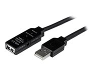 StarTech.com Câble d'extension USB 2.0 actif 35 m - M/F - Rallonge de câble USB - USB (M) pour USB (F) - USB 2.0 - 35 m - actif - noir - pour P/N: SVA5H2NEUA, UUSBOTG USB2AAEXT35M