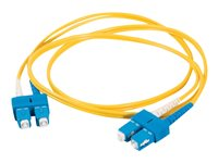 C2G SC-SC 9/125 OS1 Duplex Singlemode PVC Fiber Optic Cable (LSZH) - Cordon de raccordement - mode unique SC (M) pour mode unique SC (M) - 15 m - fibre optique - duplex - 9 / 125 micromètres - OS1 - sans halogène - jaune 85574