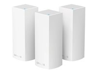 Linksys VELOP Solution Wi-Fi Multiroom WHW0303 - - système Wi-Fi - (3 routeurs) - jusqu'à 6000 pieds carrés - maillage - 1GbE - Wi-Fi 5 - Bluetooth - Tri-bande WHW0303-EU