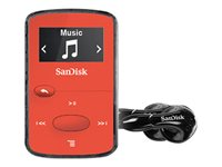 SanDisk Clip Jam - Lecteur numérique - 8 Go - rouge SDMX26-008G-G46R