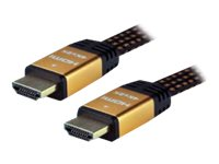 MCL Samar MC385GP - Câble HDMI avec Ethernet - HDMI mâle pour HDMI mâle - 2 m - support 4K MC385GP-2M