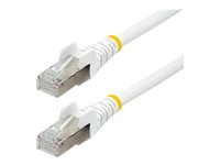 StarTech.com 3m CAT6a Ethernet Cable - White - Low Smoke Zero Halogen (LSZH) - 10GbE 500MHz 100W PoE++ Snagless RJ-45 w/Strain Reliefs S/FTP Network Patch Cord - Cordon de raccordement - RJ-45 (M) pour RJ-45 (M) - 3 m - S/FTP - CAT 6a - IEEE 802.3bt - sans halogène, moulé, sans crochet, bloqué - blanc NLWH-3M-CAT6A-PATCH