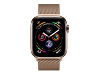 Apple Watch Series 4 (GPS + Cellular) - 40 mm - acier inoxydable doré - montre intelligente avec boucle milanaise - maille d'acier - or - taille de bande 130-180 mm - 16 Go - Wi-Fi, Bluetooth - 4G - 39.8 g MTVQ2NF/A