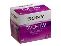 Sony DMW47A - 10 x DVD-RW - 4.7 Go 1x - 2x - boîtier CD 10DMW47A