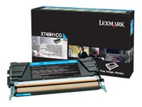 Lexmark - À rendement élevé - cyan - original - cartouche de toner LRP - pour Lexmark XS748de 24B5701