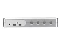 Tripp Lite 4-Port Desktop Compact DVI/USB KVM Switch w/ Audio & Cables - Commutateur écran-clavier-souris/audio - 4 x KVM / audio - 1 utilisateur local - Ordinateur de bureau - pour P/N: B043-DUA8-SL B004-DUA4-K-R
