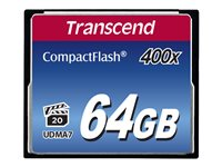 Transcend - Carte mémoire flash - 64 Go - 400x - CompactFlash TS64GCF400