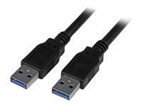StarTech.com Câble SuperSpeed USB 3.0 A vers A de 1,8m - Cordon USB A vers USB A - Mâle / Mâle - Noir - Câble USB - USB type A (M) pour USB type A (M) - USB 3.0 - 1.8 m - moulé - noir - pour P/N: HB30C1A1CPD, HB30C3A1CFBW, HB30C3A1CST, HB30C5A2CSC, HB30C5A2CST, SV231DPU34K USB3SAA6BK