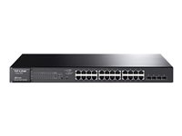 TP-Link JetStream T1600G-28PS - Commutateur - C2+ - intelligent - 24 x 10/100/1000 (PoE+) + 4 x SFP Gigabit combiné - Montable sur rack - PoE+ (192 W) T1600G-28PS(TL-SG2424P)