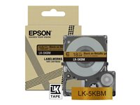 Epson LabelWorks LK-5KBM - Noir sur or métallisé - Rouleau (1,8 cm x 9 m) 1 cassette(s) boîte de suspension - cartouche de bande - pour LabelWorks LW-C410, LW-C610 C53S672093