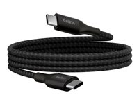 Belkin BOOST CHARGE - Câble USB - 24 pin USB-C (M) pour 24 pin USB-C (M) - USB 2.0 - 1 m - jusqu'à 240 W de puissance - noir CAB015BT1MBK